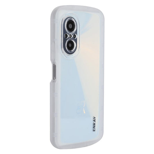 ENKAY HAT PRINCE For Honor 70 5G, Shockproof Matte Phone Case Thickened Edge Soft TPU Protective Back Cover - White