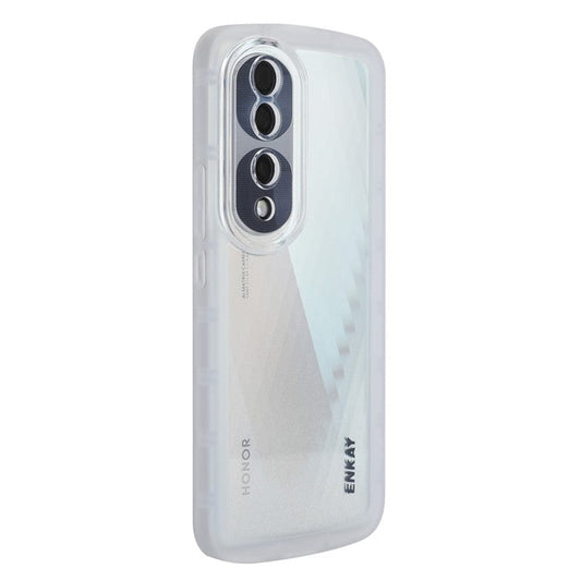 ENKAY HAT PRINCE For Honor 70 Pro 5G / 70 Pro+ 5G Drop-proof Phone Case Matte Surface Thickened Edge Soft TPU Back Cover - White