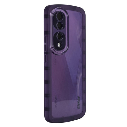ENKAY HAT PRINCE For Honor 70 Pro 5G / 70 Pro+ 5G Drop-proof Phone Case Matte Surface Thickened Edge Soft TPU Back Cover - Purple