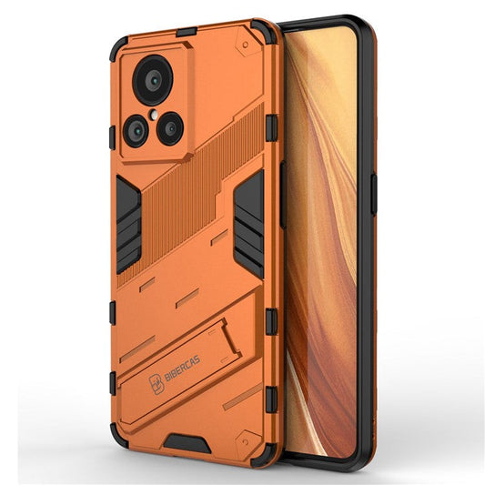 For Realme GT2 Explorer Master 5G Hybrid TPU + PC Phone Case Wear-resistant Kickstand Feature Back Cover - Orange