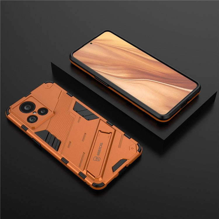 For Realme GT2 Explorer Master 5G Hybrid TPU + PC Phone Case Wear-resistant Kickstand Feature Back Cover - Orange