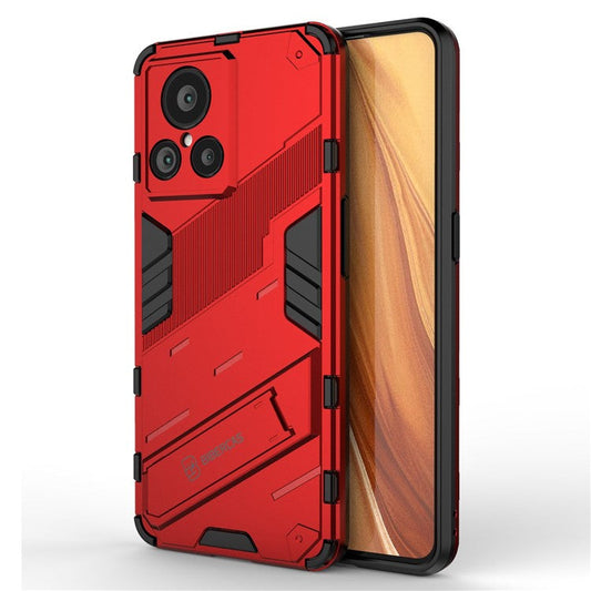 For Realme GT2 Explorer Master 5G Hybrid TPU + PC Phone Case Wear-resistant Kickstand Feature Back Cover - Red