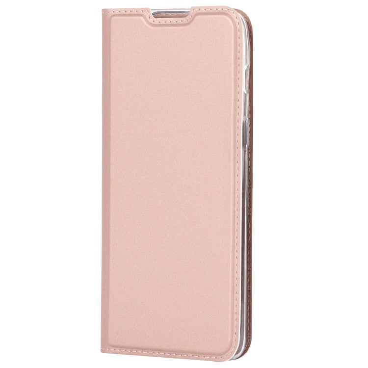 For OnePlus Nord 2T 5G PU Leather Stand Flip Folio Cover Magnetic Absorption Card Slot Case - Rose Gold