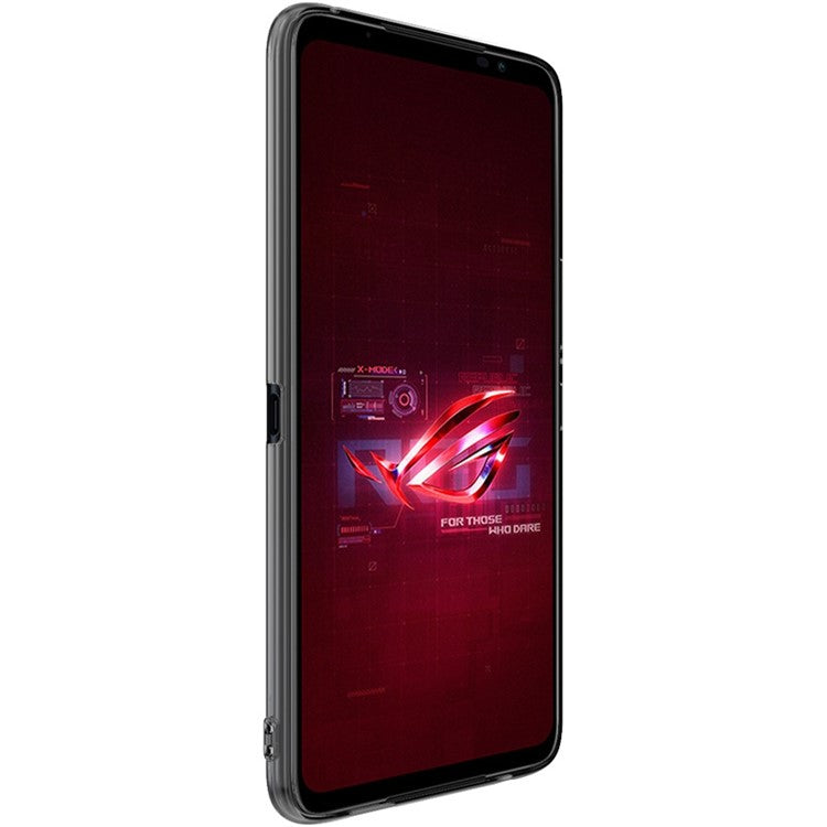 IMAK UX-5 Series for Asus ROG Phone 6 5G Clear Crystal Soft Flexible TPU Phone Case Anti-scratch Back Cover - Transparent Black