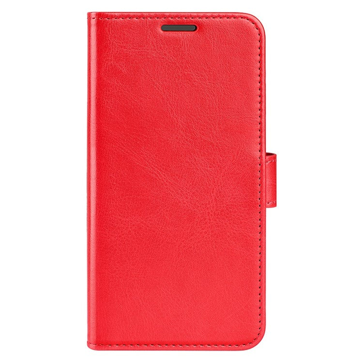 For Asus Zenfone 9 5G Book Style Phone Case PU Leather Crazy Horse Texture Wallet Stand Well Protection Cover - Red