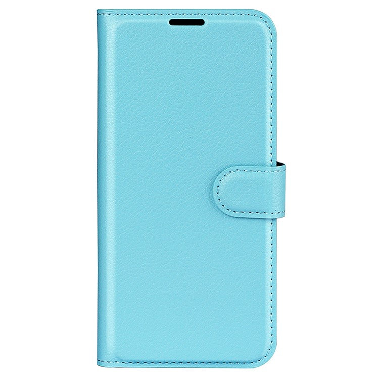 For Asus Zenfone 9 5G / 10 5G Shockproof Litchi Texture Folio Flip Phone Case Fully Wrapped PU Leather Wallet Stand Cover - Blue