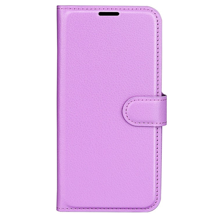 For Asus Zenfone 9 5G / 10 5G Shockproof Litchi Texture Folio Flip Phone Case Fully Wrapped PU Leather Wallet Stand Cover - Purple