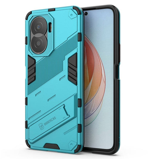 For Honor X40i 5G Shock Absorbing Hybrid TPU + PC Phone Case Kickstand Feature Back Cover - Baby Blue