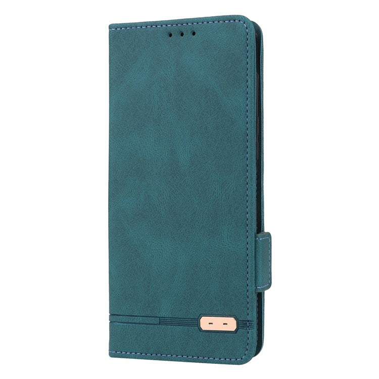 Hardware Decor Phone Case for Asus ROG Phone 6 5G, Dual Magnetic Clasp PU Leather Anti-drop Wallet Stand Shell - Blue