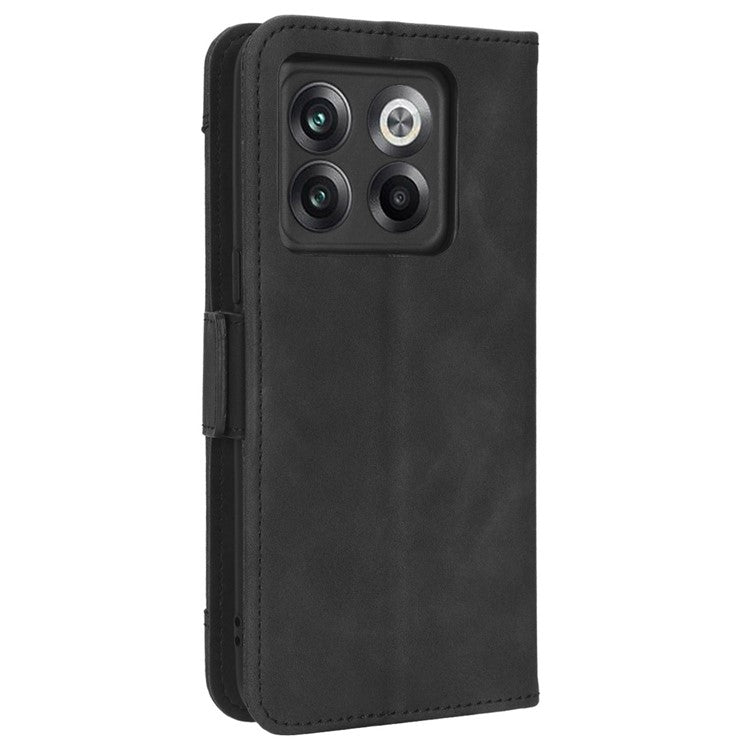 Shockproof Phone Cover For OnePlus 10T 5G / Ace Pro 5G, PU Leather Flip Wallet Case with Multiple Card Slots - Black
