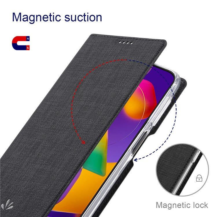 VILI DMX Series Phone Case for Asus Zenfone 9 5G, Full Protection PU Leather Phone Shell Stand Cover with Card Slot - Black