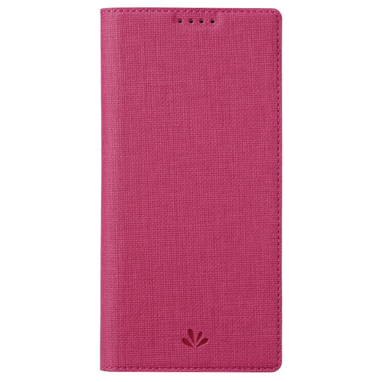 VILI DMX Series Phone Case for Asus Zenfone 9 5G, Full Protection PU Leather Phone Shell Stand Cover with Card Slot - Rose