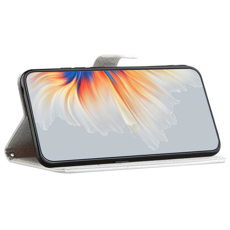 For OnePlus 10T 5G / Ace Pro 5G Adjustable Stand Cross Texture Phone Cover PU Leather 3D Pattern Printing Wallet Style Case with Strap - Dragonflies