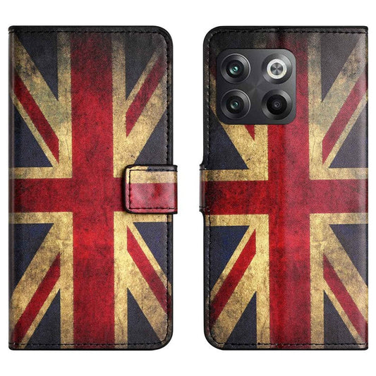 For OnePlus 10T 5G / Ace Pro 5G Pattern Printing Magnetic PU Leather Case Stand Wallet Function Anti-wear Shell - Union Jack
