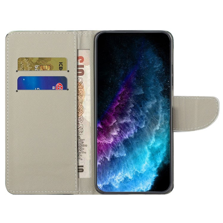 For  OnePlus 10T 5G / Ace Pro 5G Scratch-resistant Pattern Printing Anti-fall Case Cross Texture PU Leather Wallet Cell Phone Shell with Stand - London Big Ben