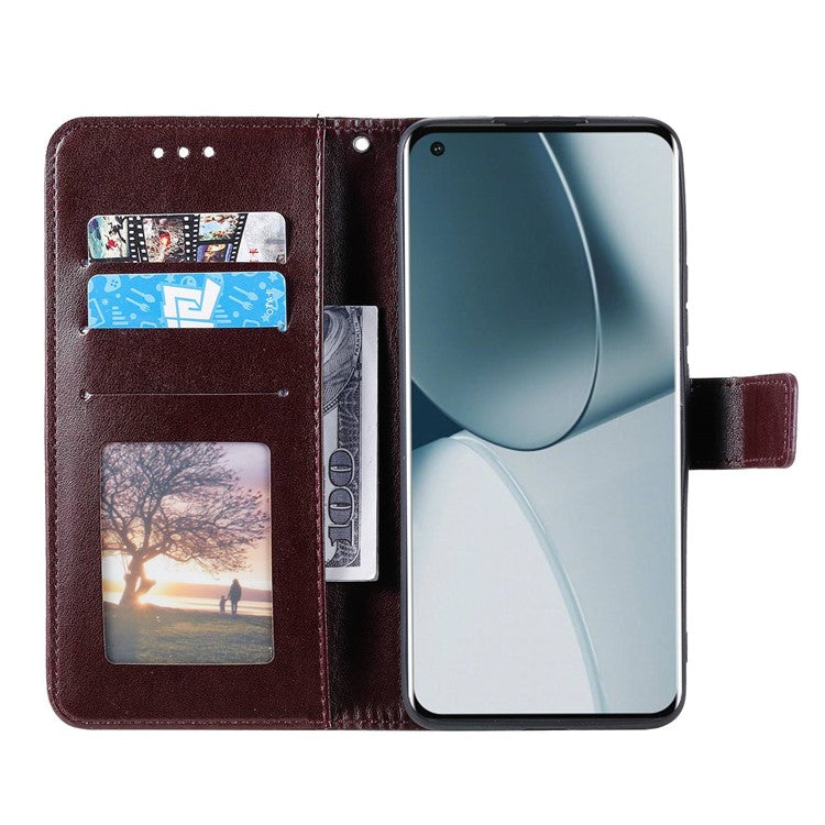 For OnePlus Ace Pro 5G / 10T 5G Shockproof Mandala Flower Pattern Imprinted Phone Case PU Leather Flip Wallet Stand Cover - Brown