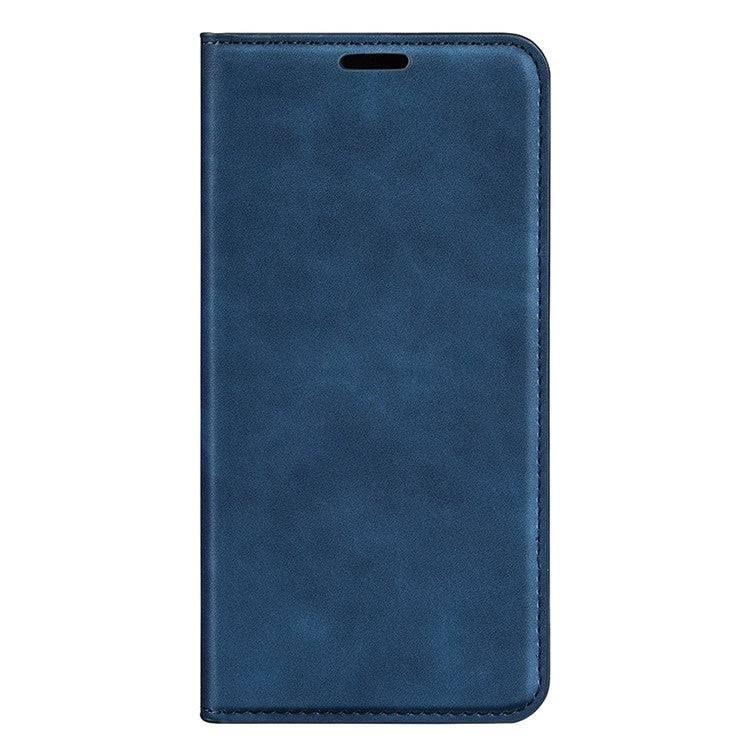 For OnePlus Ace Pro 5G / 10T 5G Skin-touch Feeling PU Leather Case Magnetic Auto-absorbed Stand Wallet Folio Flip Phone Cover - Blue