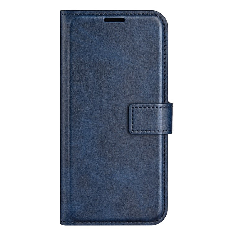For OnePlus Ace Pro 5G / 10T 5G Square Magnetic Clasp Folio Flip Textured PU Leather Cover Inner TPU Phone Case with Wallet Stand - Blue