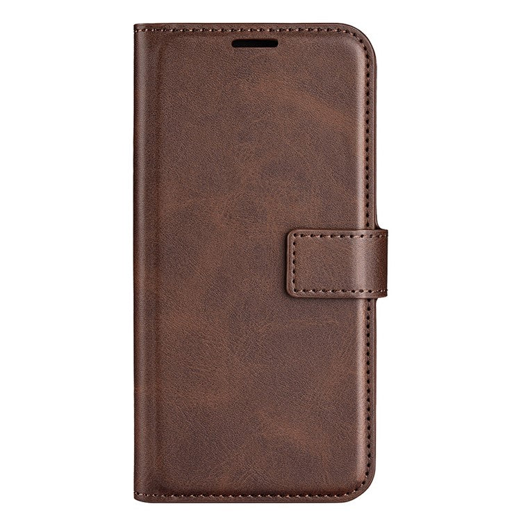 For OnePlus Ace Pro 5G / 10T 5G Square Magnetic Clasp Folio Flip Textured PU Leather Cover Inner TPU Phone Case with Wallet Stand - Brown