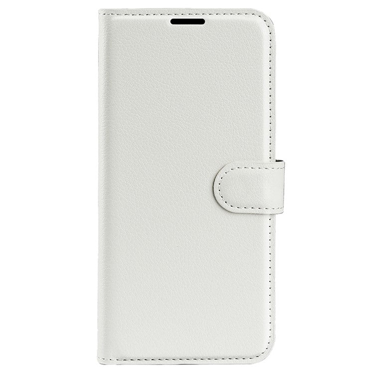 For OnePlus Ace Pro 5G / 10T 5G Litchi Texture Folio Flip Phone Case PU Leather Wallet Stand Protective Cover - White