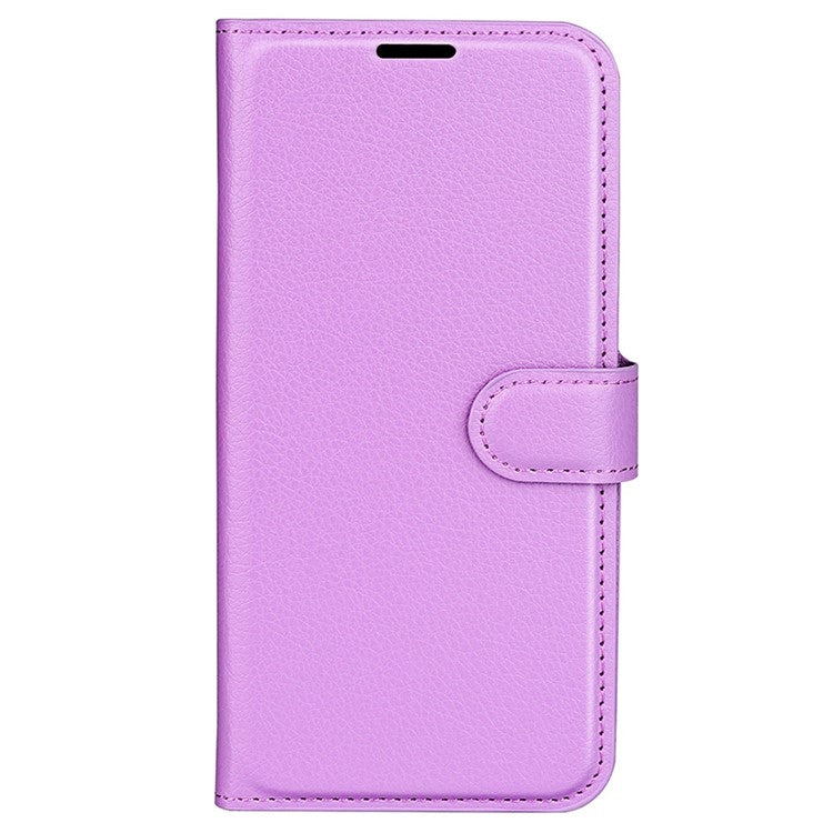 For OnePlus Ace Pro 5G / 10T 5G Litchi Texture Folio Flip Phone Case PU Leather Wallet Stand Protective Cover - Purple