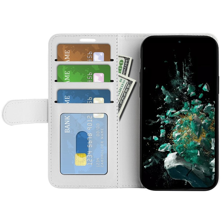 For OnePlus Ace Pro 5G / 10T 5G PU Leather Crazy Horse Texture Phone Case Folio Flip Wallet Stand Anti-drop Cover - White