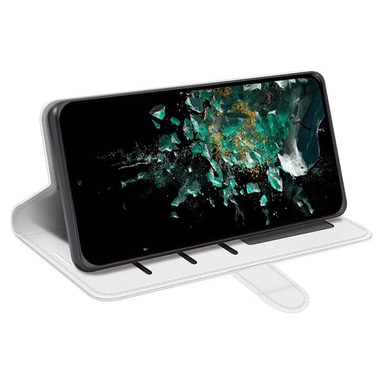 For OnePlus Ace Pro 5G / 10T 5G PU Leather Crazy Horse Texture Phone Case Folio Flip Wallet Stand Anti-drop Cover - White