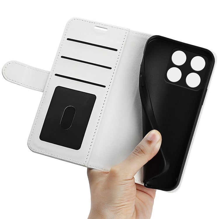 For OnePlus Ace Pro 5G / 10T 5G PU Leather Crazy Horse Texture Phone Case Folio Flip Wallet Stand Anti-drop Cover - White