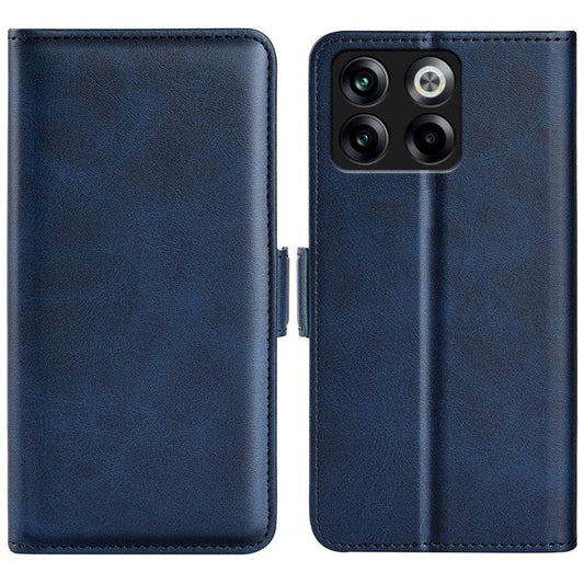 For OnePlus Ace Pro 5G / 10T 5G Stand Wallet Case Textured PU Leather Dual Magnetic Clasp Folio Flip Phone Cover - Blue