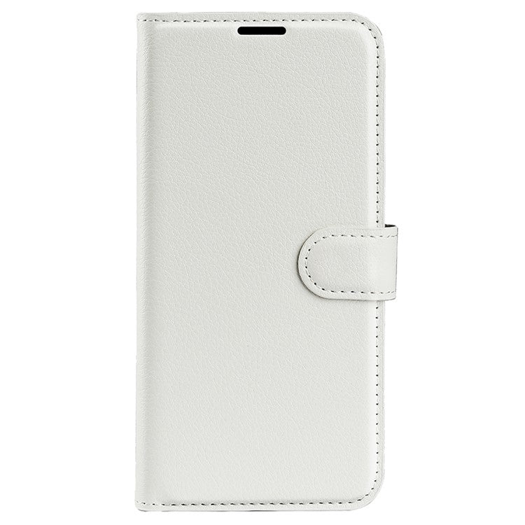 For Asus ROG Phone 6 5G Anti-wear Litchi Texture Flip Phone Case Well-protected PU Leather Wallet Stand Feature Cover - White