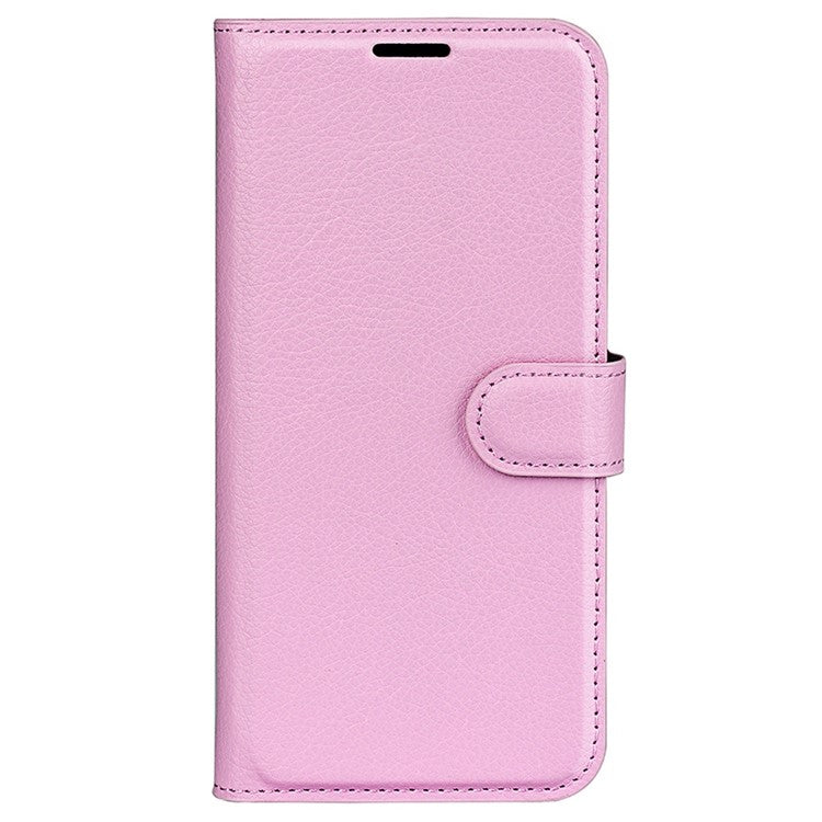 For Asus ROG Phone 6 5G Anti-wear Litchi Texture Flip Phone Case Well-protected PU Leather Wallet Stand Feature Cover - Pink