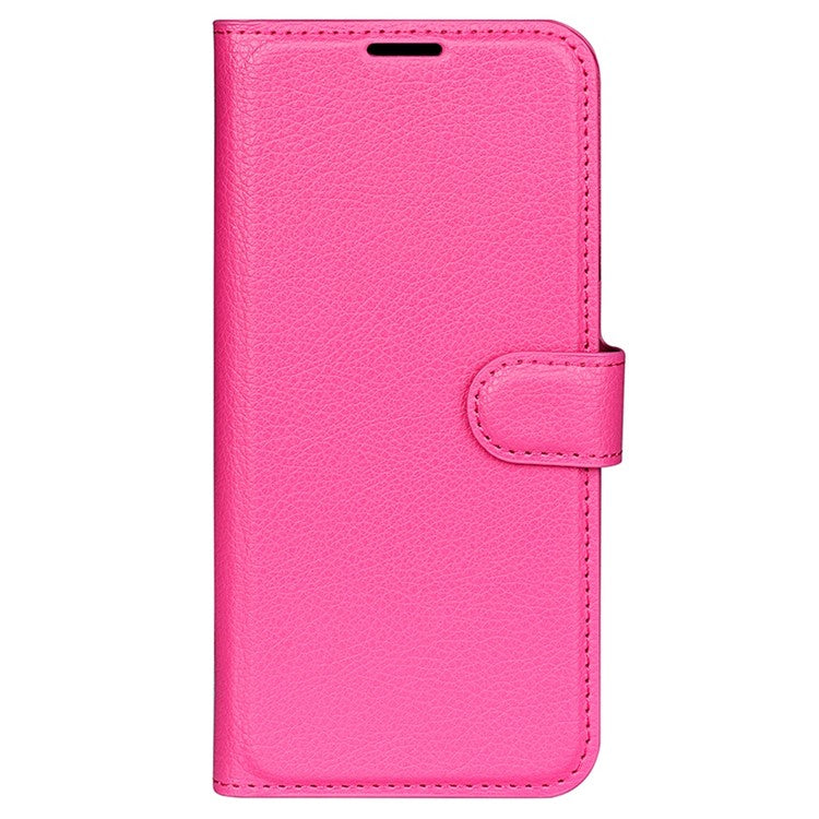 For Asus ROG Phone 6 5G Anti-wear Litchi Texture Flip Phone Case Well-protected PU Leather Wallet Stand Feature Cover - Rose