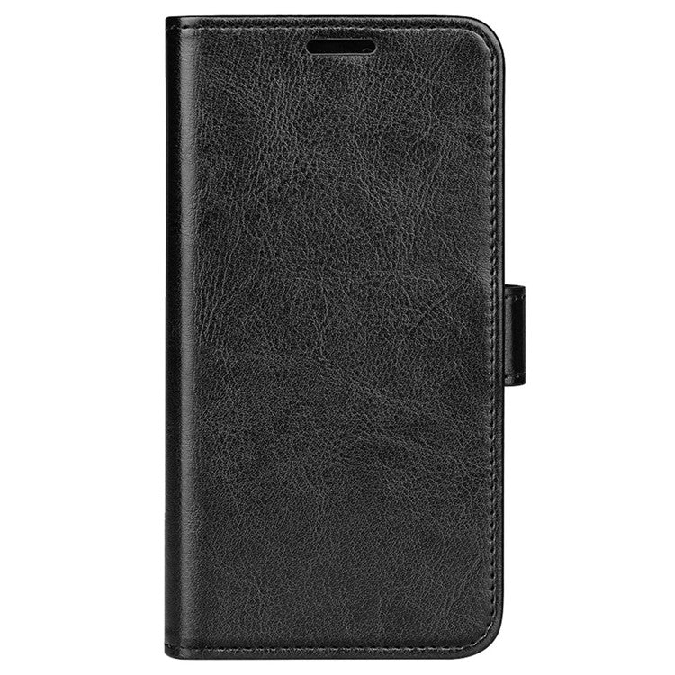 For Asus ROG Phone 6 5G Crazy Horse Texture Case PU Leather + TPU Drop-proof Stand Wallet Phone Shell - Black