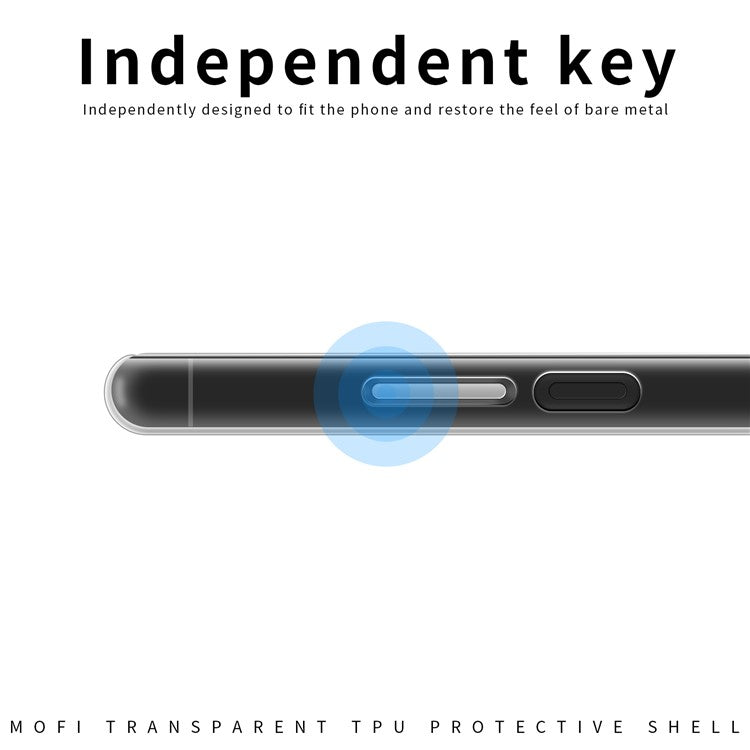 MOFI For Asus Zenfone 9 5G Crystal Clear Anti-drop TPU Phone Case Shockproof Smartphone Cover