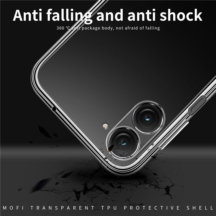 MOFI For Asus Zenfone 9 5G Crystal Clear Anti-drop TPU Phone Case Shockproof Smartphone Cover