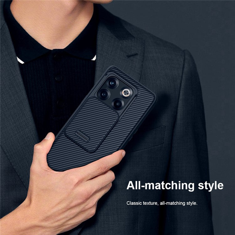 NILLKIN CamShield Pro Series for OnePlus Ace Pro 5G / 10T 5G TPU + PC Phone Case Slide Camera Lens Cover Phone Back Shell - Black