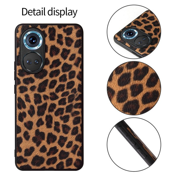 For Honor 70 5G Textured PU Leather Coating Case Soft TPU Hard PC Hybrid Protective Cover - Black Glittery Sequins