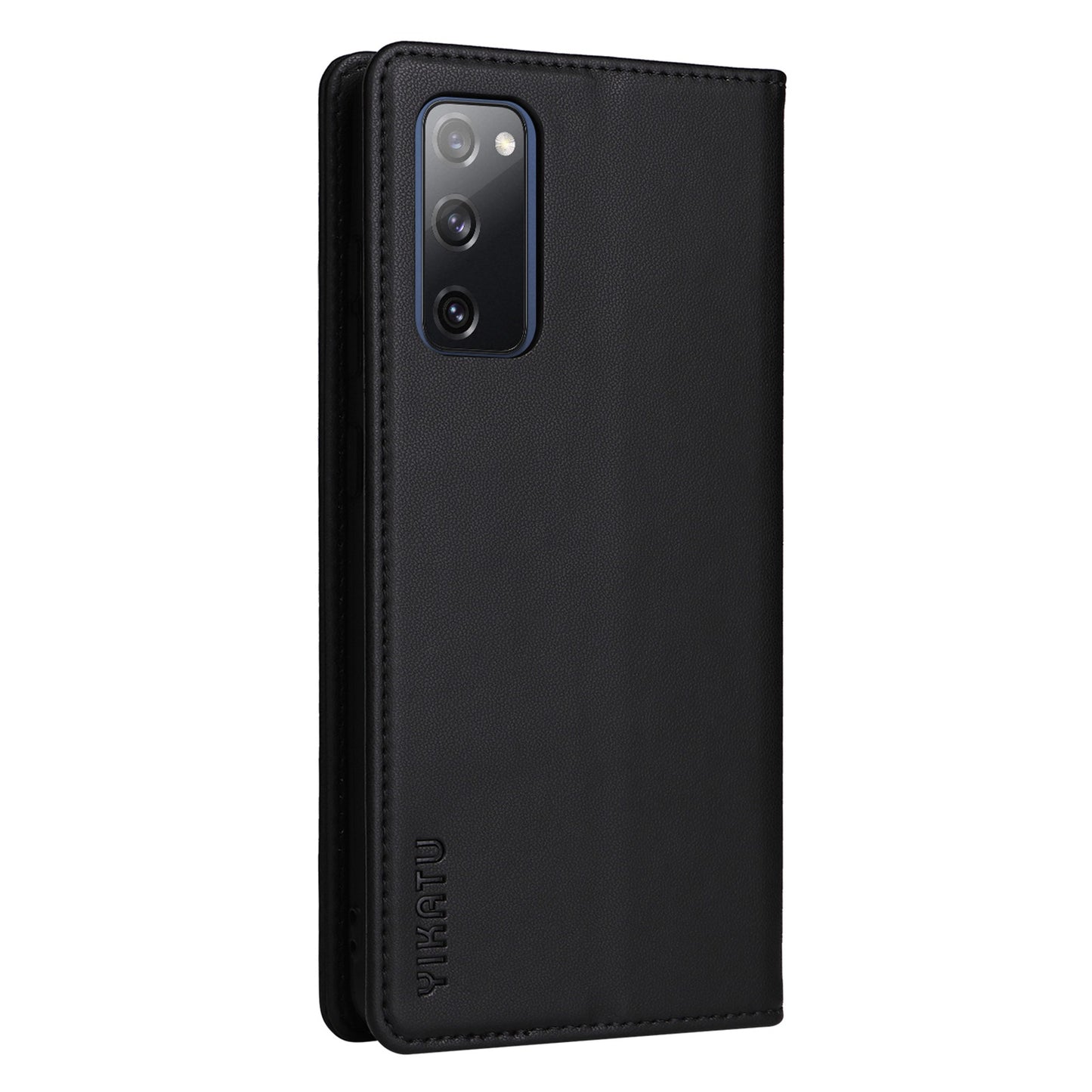 YIKATU YK- 001 for Samsung Galaxy S20 FE / S20 FE 5G / S20 FE 2022 / S20 Lite PU Leather Anti-scratch Case Phone Wallet Stand Cover - Black
