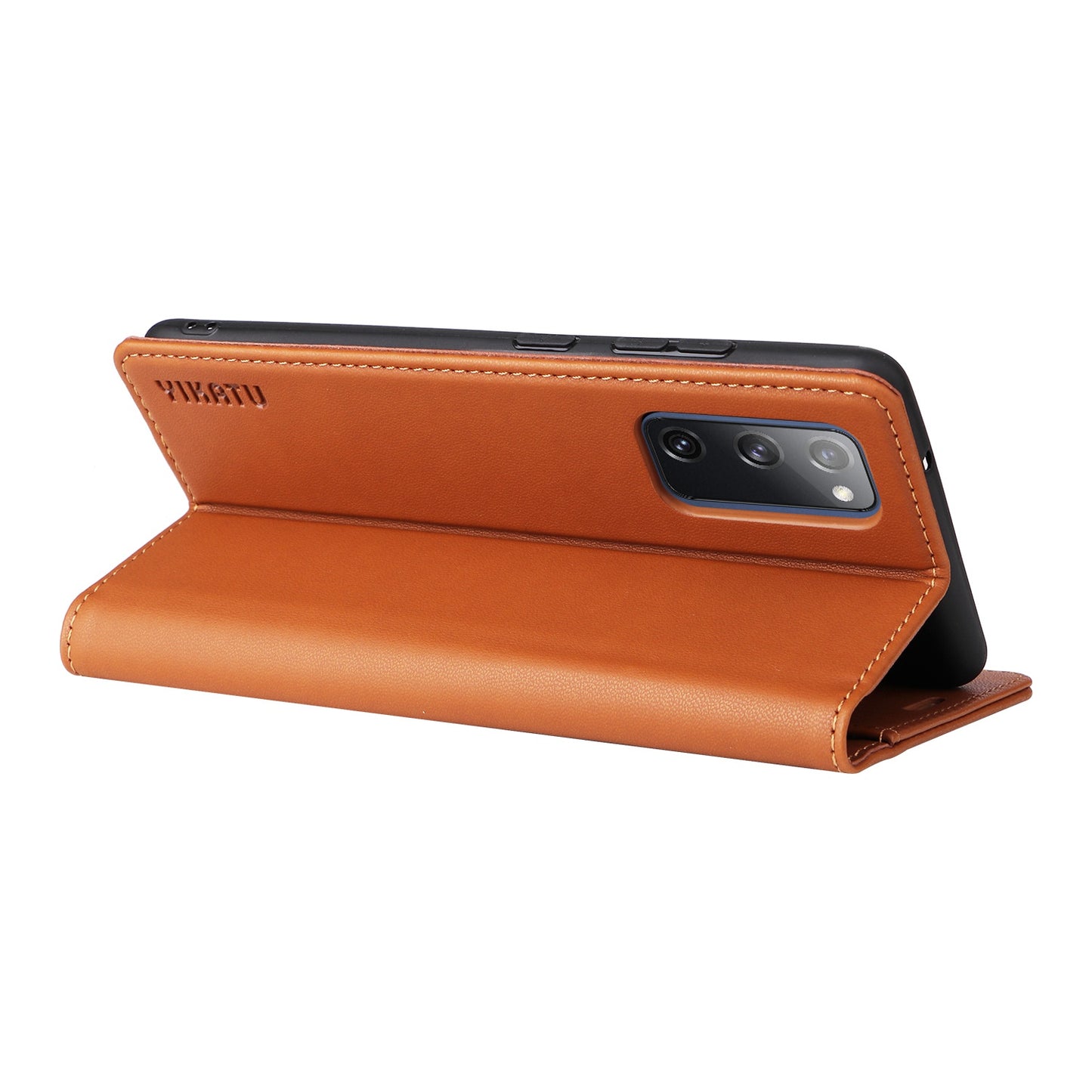 YIKATU YK- 001 for Samsung Galaxy S20 FE / S20 FE 5G / S20 FE 2022 / S20 Lite PU Leather Anti-scratch Case Phone Wallet Stand Cover - Brown