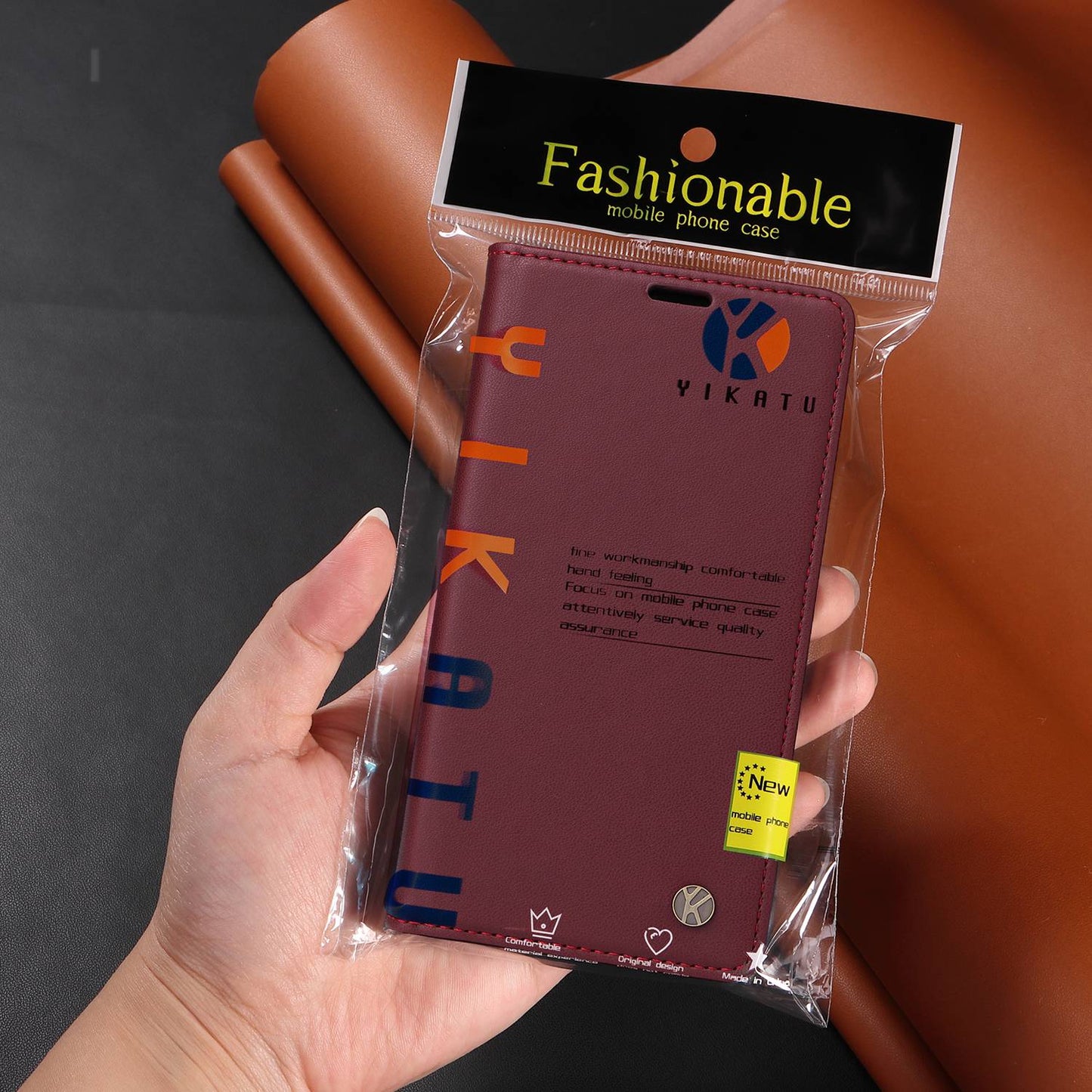 YIKATU YK- 001 for Samsung Galaxy S20 FE / S20 FE 5G / S20 FE 2022 / S20 Lite PU Leather Anti-scratch Case Phone Wallet Stand Cover - Wine Red