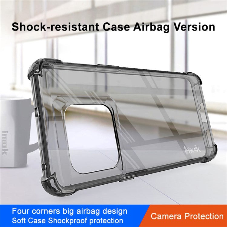 IMAK For OnePlus Ace Pro 5G / 10T 5G Airbag Drop-proof Phone Case HD Clear Anti-scratch TPU Cover - Transparent Black