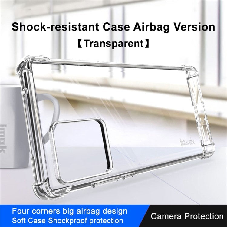 IMAK For Motorola Moto X30 Pro 5G / Edge 30 Ultra 5G Clear TPU Case Drop-proof Protection Airbag Corner Phone Cover - Transparent