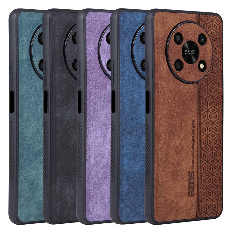 AZNS For Honor X9 5G / X30 5G / Magic4 Lite 5G Protective Case Anti-fall PU Leather Coated TPU Phone Cover - Brown