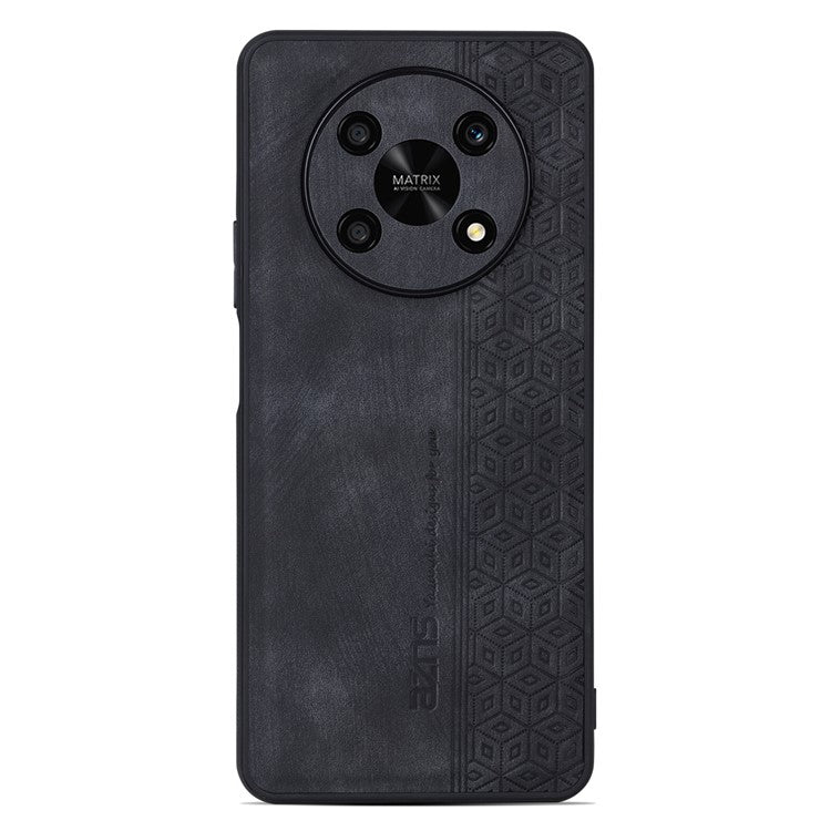AZNS For Honor X9 5G / X30 5G / Magic4 Lite 5G Protective Case Anti-fall PU Leather Coated TPU Phone Cover - Black