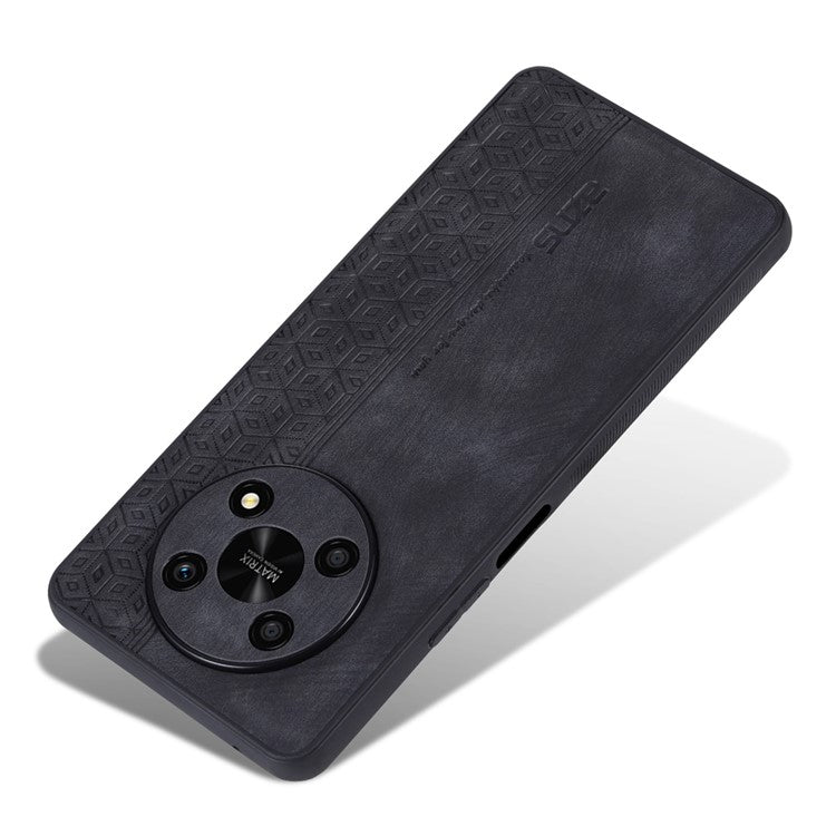AZNS For Honor X9 5G / X30 5G / Magic4 Lite 5G Protective Case Anti-fall PU Leather Coated TPU Phone Cover - Black