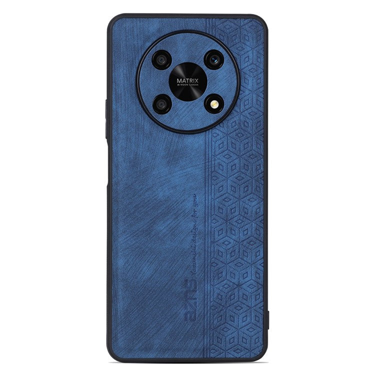 AZNS For Honor X9 5G / X30 5G / Magic4 Lite 5G Protective Case Anti-fall PU Leather Coated TPU Phone Cover - Blue