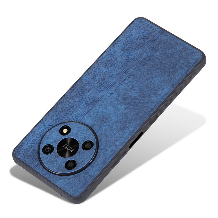 AZNS For Honor X9 5G / X30 5G / Magic4 Lite 5G Protective Case Anti-fall PU Leather Coated TPU Phone Cover - Blue