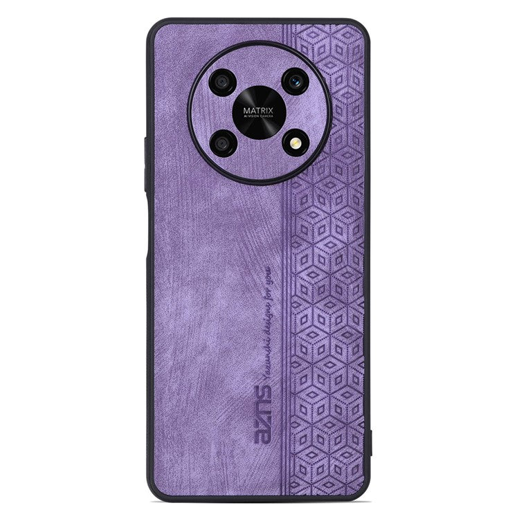 AZNS For Honor X9 5G / X30 5G / Magic4 Lite 5G Protective Case Anti-fall PU Leather Coated TPU Phone Cover - Purple