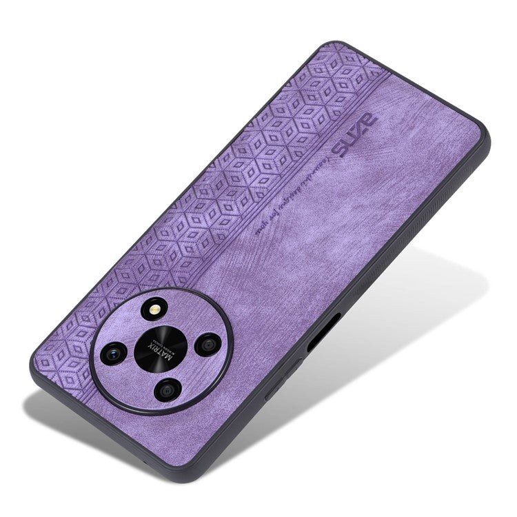 AZNS For Honor X9 5G / X30 5G / Magic4 Lite 5G Protective Case Anti-fall PU Leather Coated TPU Phone Cover - Purple