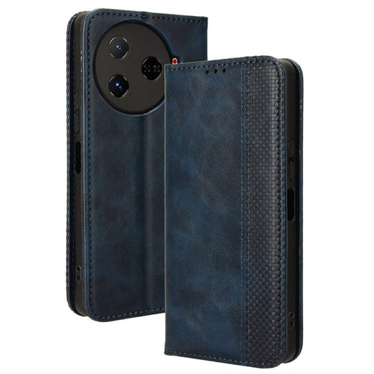 For TECNO Camon 30 Pro 5G / CL8 Case Stand Wallet Retro Leather Phone Cover - Blue